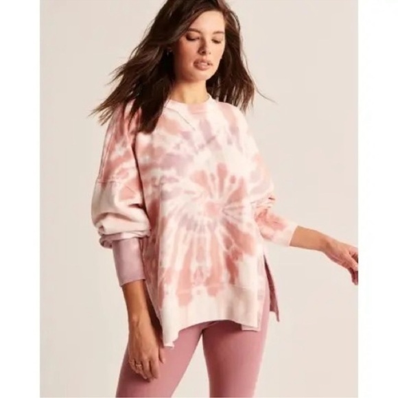 Abercrombie & Fitch Tie Dye Loose Fit Oversized Cozy Pullover Sweater - Picture 1 of 13